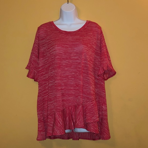 Terra & Sky Tops - Preloved Ladies Striped Top B12